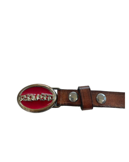 Dsquared2 2000s Buckle Thin Knot Leather Belt