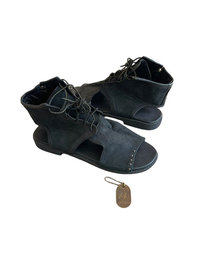 14th Addiction Studded Spike Leather Ankle Sandals