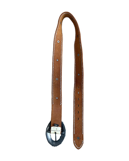 Tornado Mart Concho Studded Coin Engraved Leather Belt