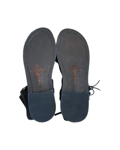 14th Addiction Studded Spike Leather Ankle Sandals