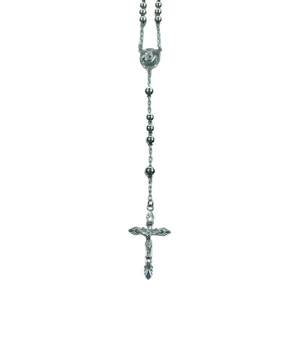 Dolce & Gabbana .925 Sterling Silver Cross Rosary Necklace