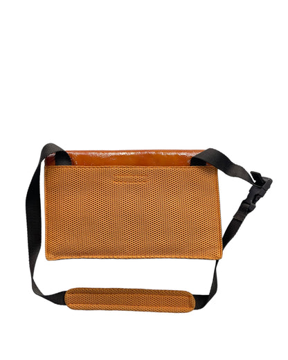 FW1999 Miu Miu Brogue Patent Leather & Mesh Velcro Shoulder Bag