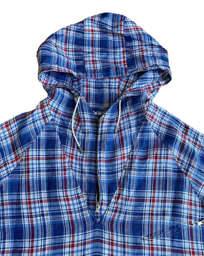 Visvim Plaid Linen Anorak Hooded Pullover