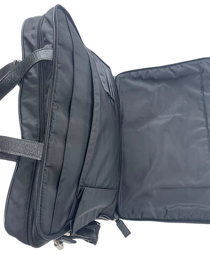 Prada AW09 Nylon & Leather Business Laptop Shoulder Bag