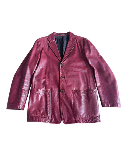 Jean Paul Gaultier Homme Object Leather Tailored Jacket