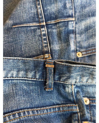 Dior Homme SS11 Ink Me Paint Splatter Blue Washed Denim Jeans