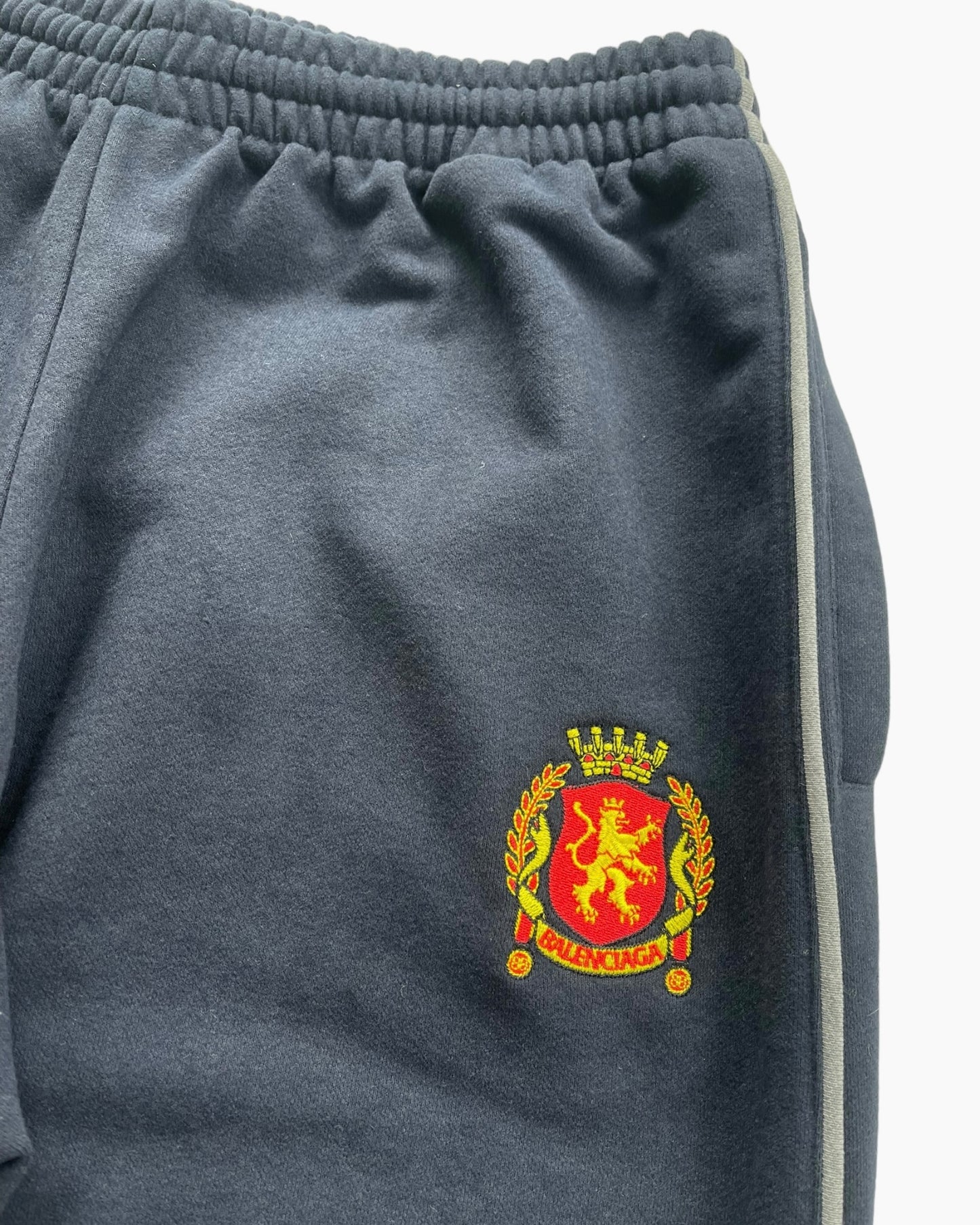 2021 Balenciaga Skater Lion Crest Wide Baggy Sideline Sweatpants