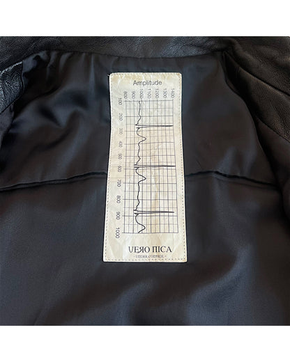 Veronica By Led Rechwe 2007 Cargo Biker Leather Ripper Jacket