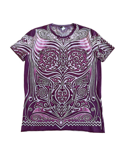 Jean Paul Gaultier SS96 'Cyberdada' Tribal Tattoo Mesh Top