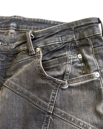 Rick Owens Drkshdw SS2023 Pentagram Dark Dust Detroit Cut Denim Jeans