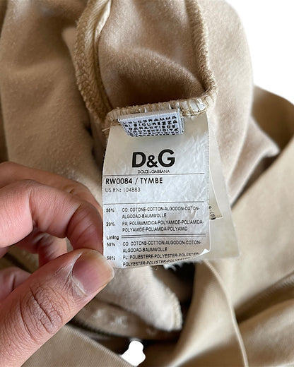 Dolce & Gabbana 2000s Striped Velour Hoodie
