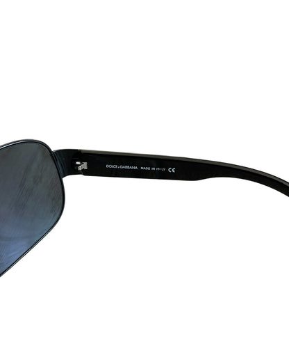 Dolce & Gabbana Shield Rhinestone Logo Sunglasses
