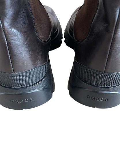 Prada Sport Chelsea Hiking Leather Boots