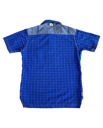 Junya Watanabe SS14 Snap Button Pocket Grid Polo Shirt
