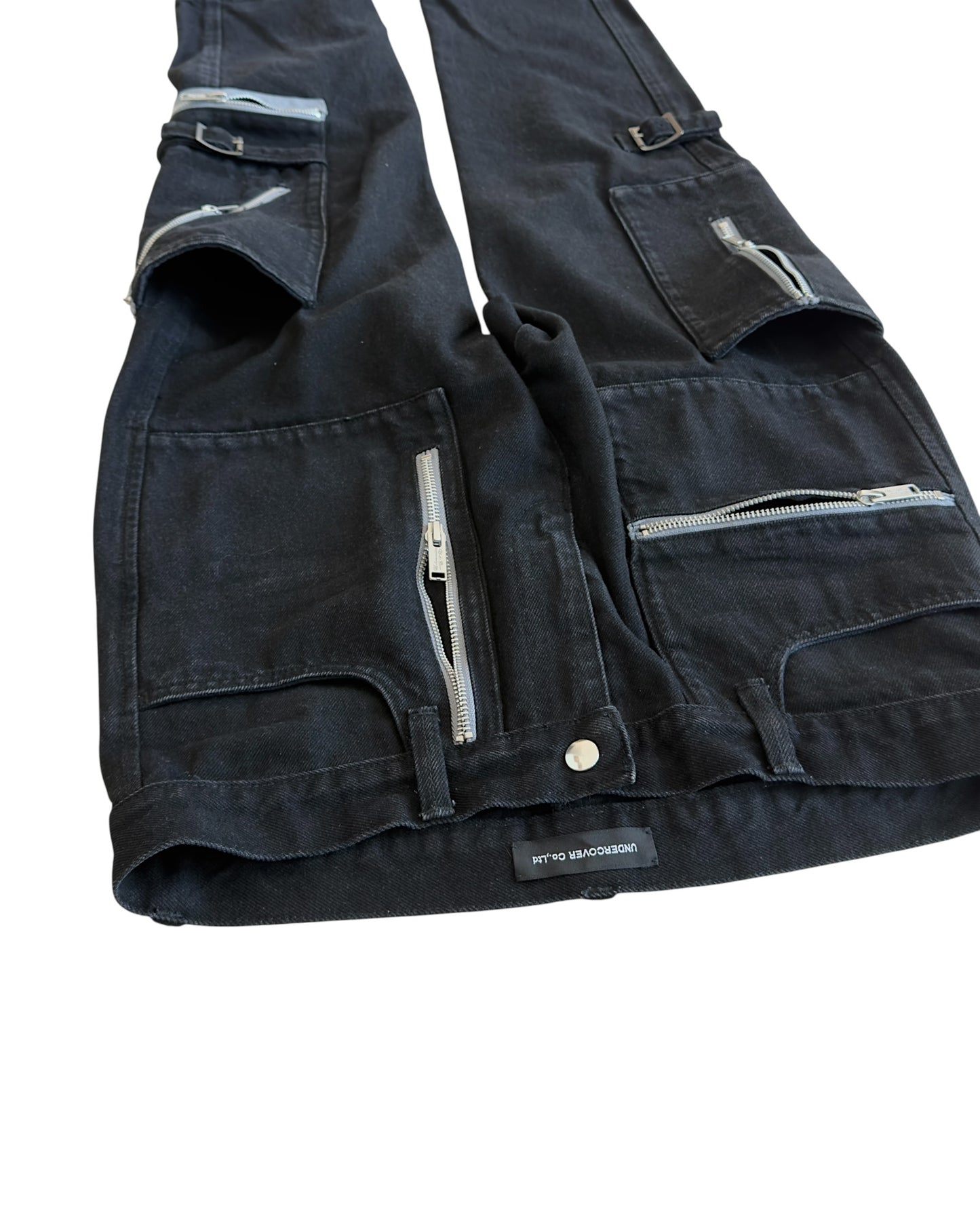 Undercover Multi-Pocket Zipper Bondage Cargo Denim Jeans