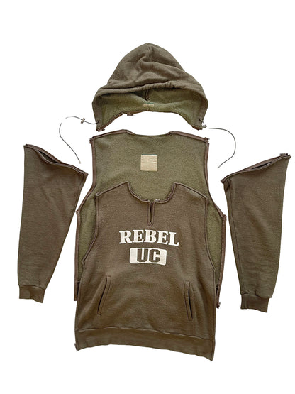 AW1999/2000 Undercover "Ambivalence" Small Parts Rebel Wool Hoodie