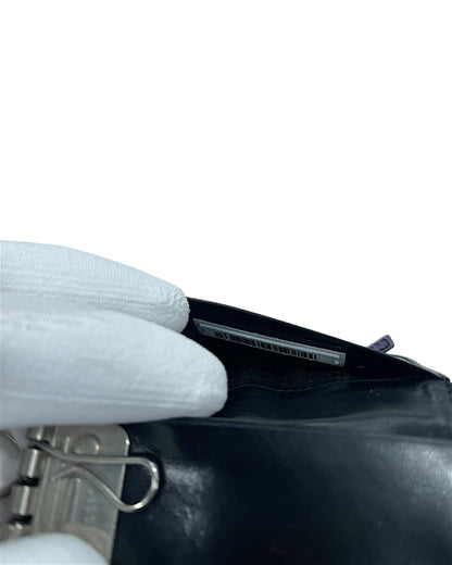 Prada FW09 Leather Ribbon Trim Key Case Holder Wallet