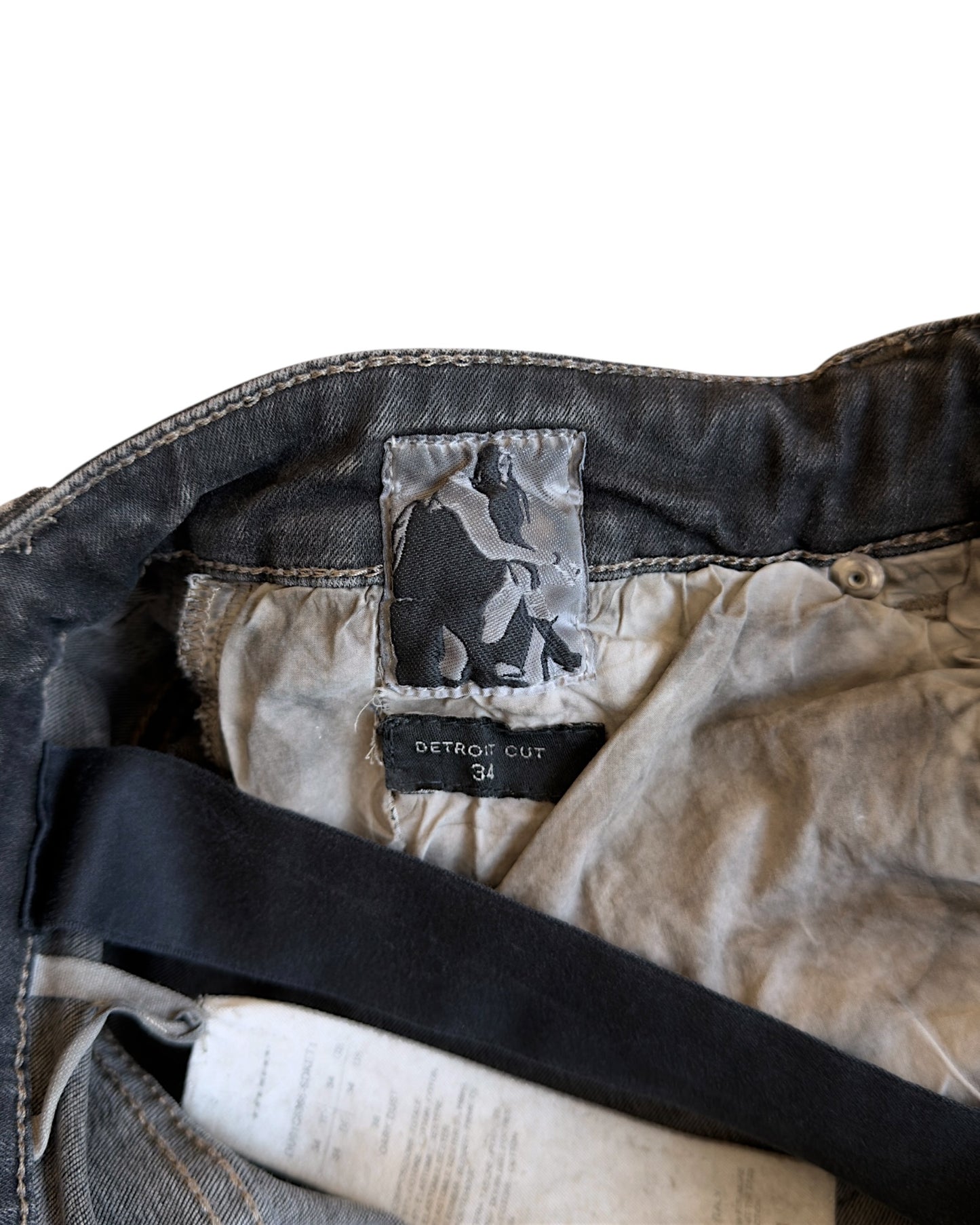 Rick Owens Drkshdw SS2023 Pentagram Dark Dust Detroit Cut Denim Jeans