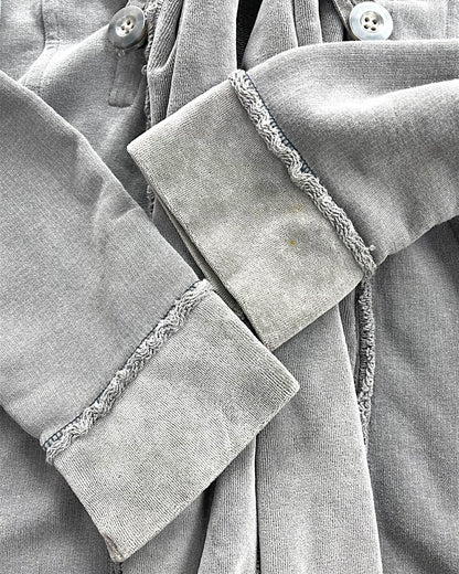 Marithé + François Girbaud 2000s Velour Cowel Hood Bondage Hybrid Sweatshirt