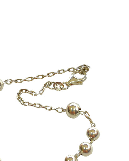 Dolce & Gabbana .925 Sterling Silver Cross Rosary Necklace