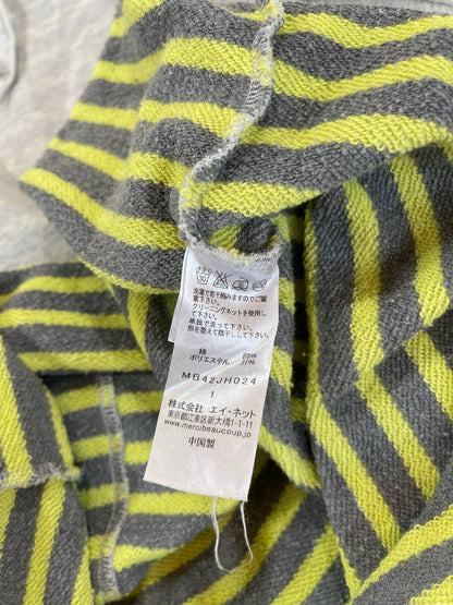 Mercibeaucoup Ears Hoodie Striped Long Sweatshirt