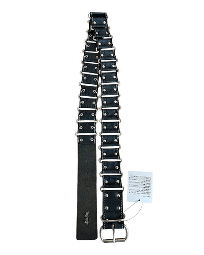Undercover AW06 'GuruGuru' Silver Ring Studded Leather Belt