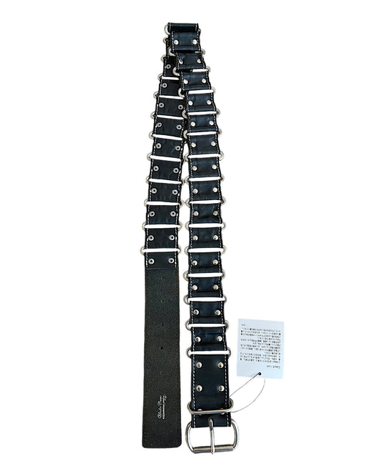 Undercover AW06 'GuruGuru' Silver Ring Studded Leather Belt
