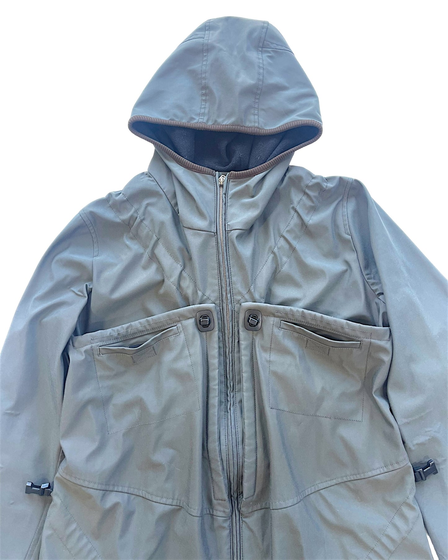 Marithè+ François Girbaud 00s Parachute X Bungee Bonded Nylon Coat