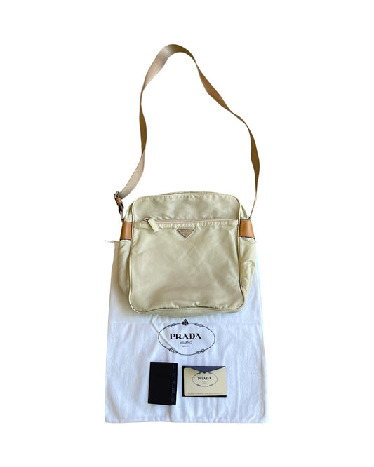 Prada FW02 Vela Sport Lino Nylon Shoulder Bag