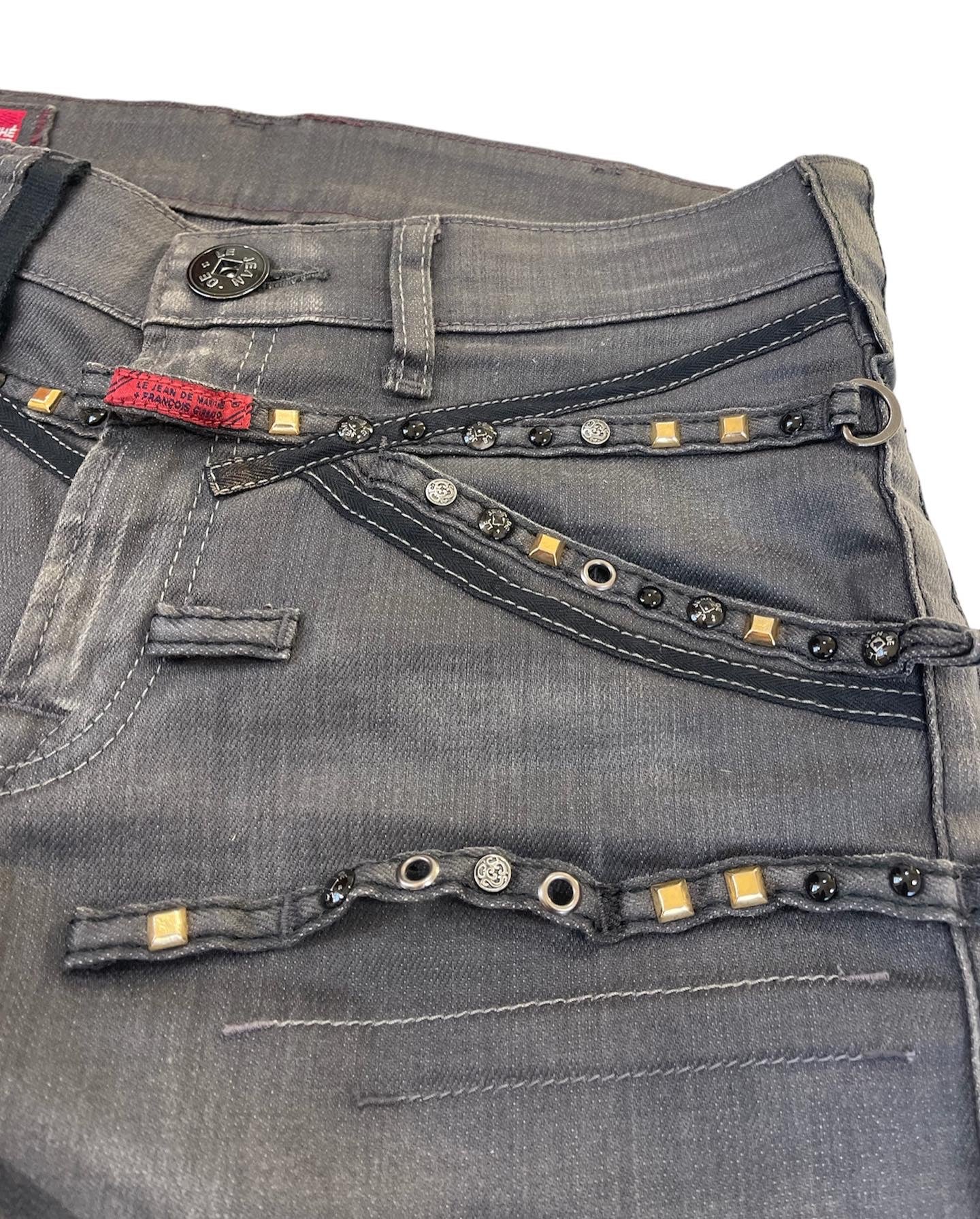 Marithe + Francois Girbaud Studded Lasso Waxed Denim