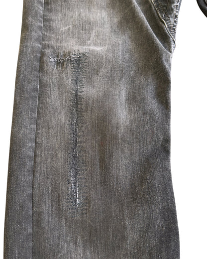 Rick Owens Drkshdw SS2023 Pentagram Dark Dust Detroit Cut Denim Jeans