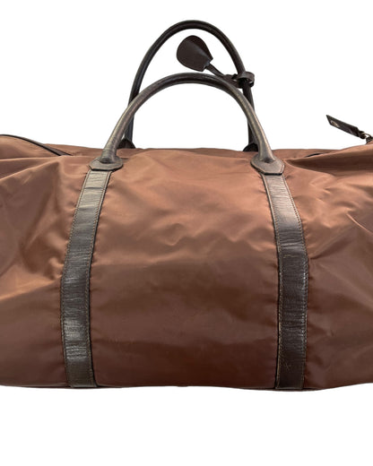 2000 Prada Duffle Luggage Carry On Nylon & Leather Bag