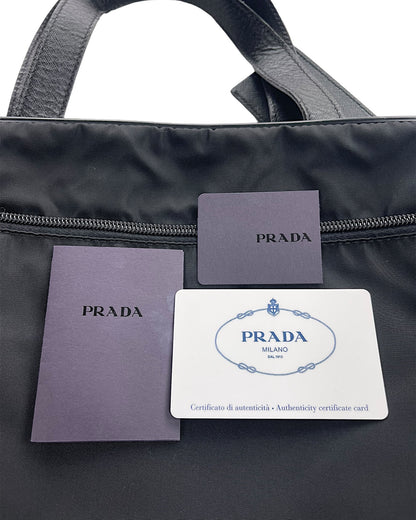 Prada AW09 Nylon & Leather Business Laptop Shoulder Bag