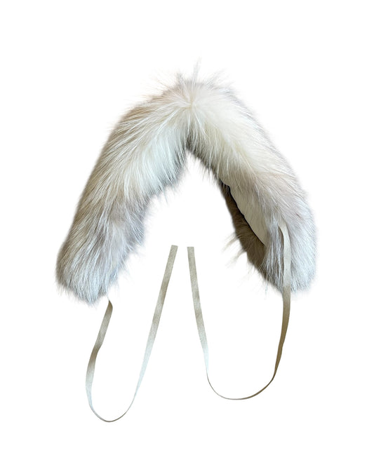 Balmain Vintage Suede Tassels Fur Neck Wrap Scarf