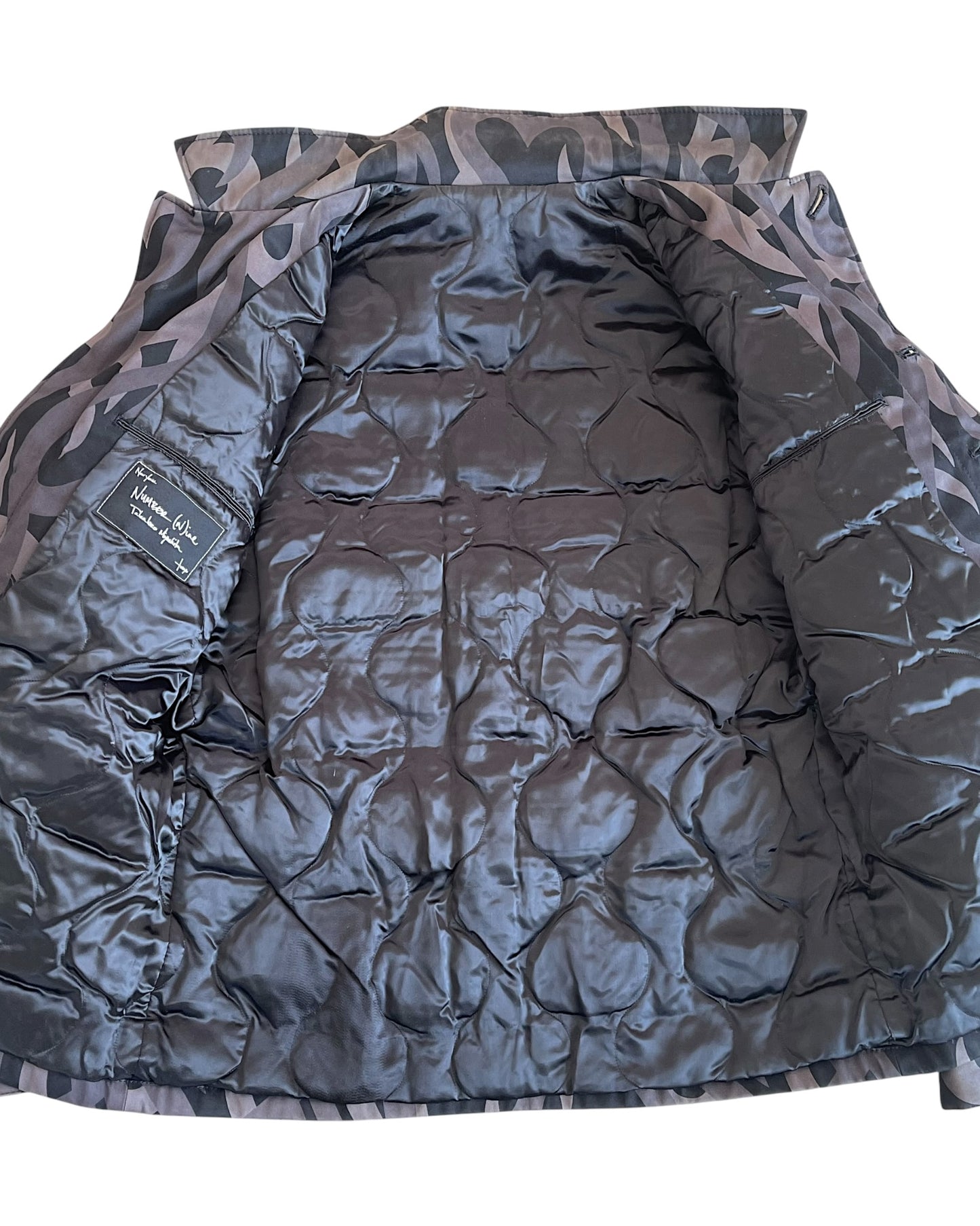 Number (N)ine AW2004 "Give Peace A Chance" Tribal Heart Camo Down Jacket