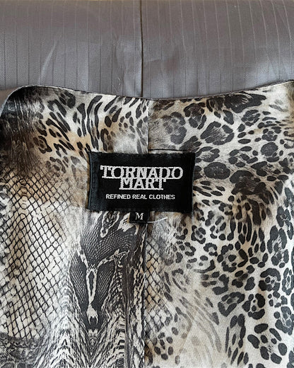 Tornado Mart Studded Poly/Rayon Blend Belted Vest
