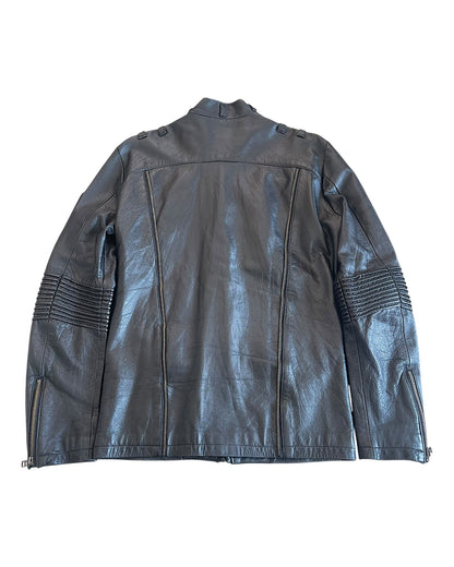 Veronica By Led Rechwe 2007 Cargo Biker Leather Ripper Jacket