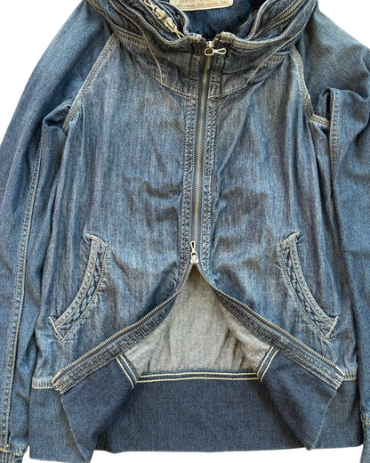 GOA Natural Vintage Denim Bono Packable Wire Hoodie Jacket