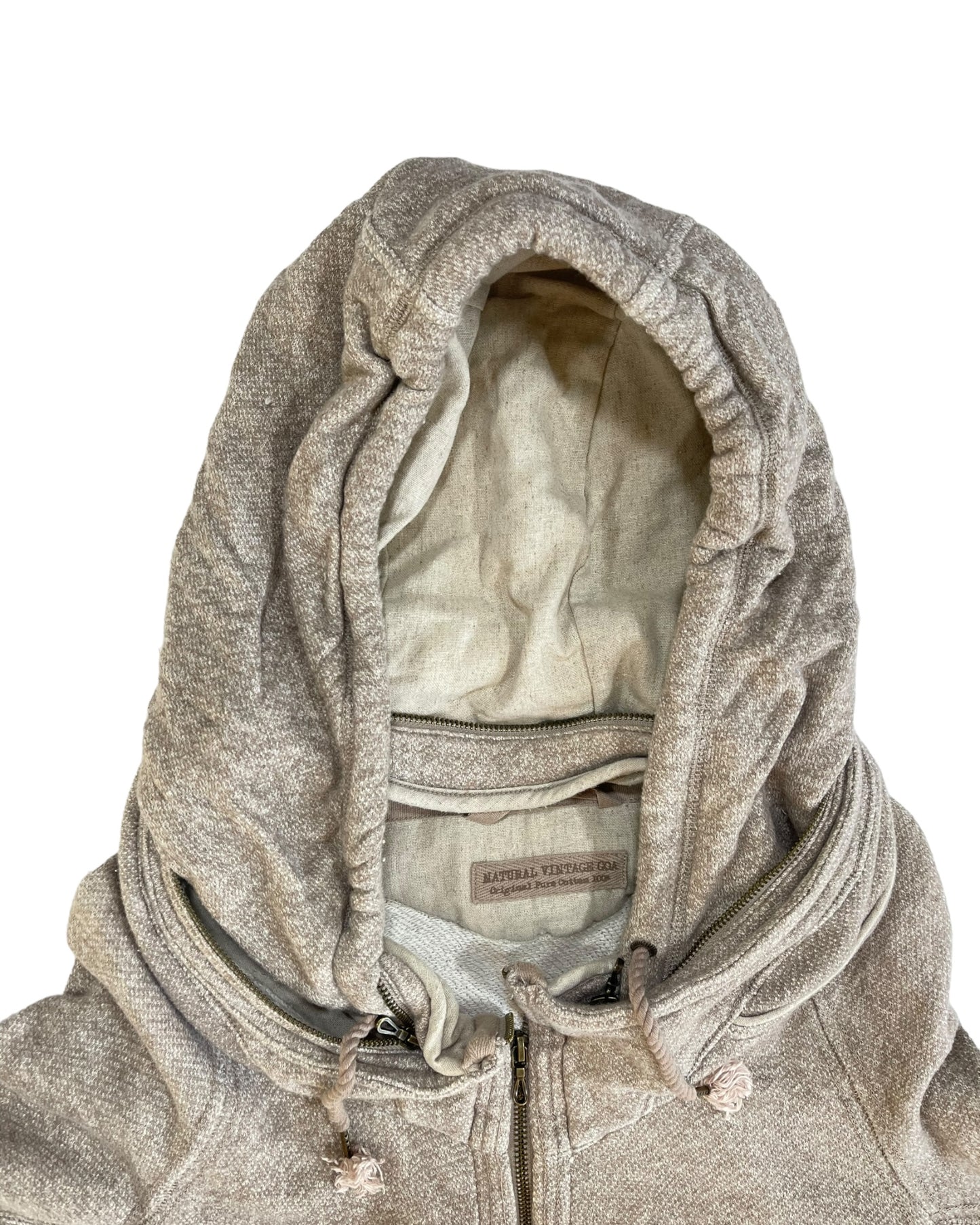 GOA Natural Vintage Bono Packable Wire Hood Zip Sweatshirt