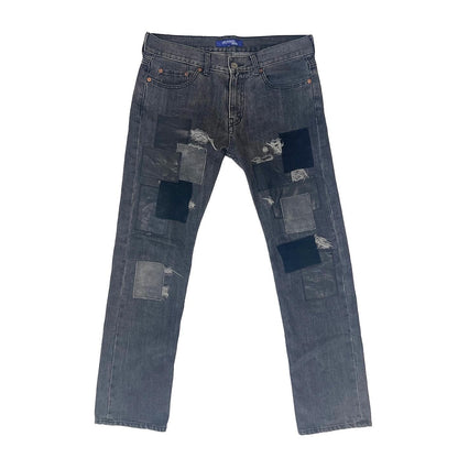 Junya Watanabe SS08 Mixed Leather Patchwork Distressed Denim