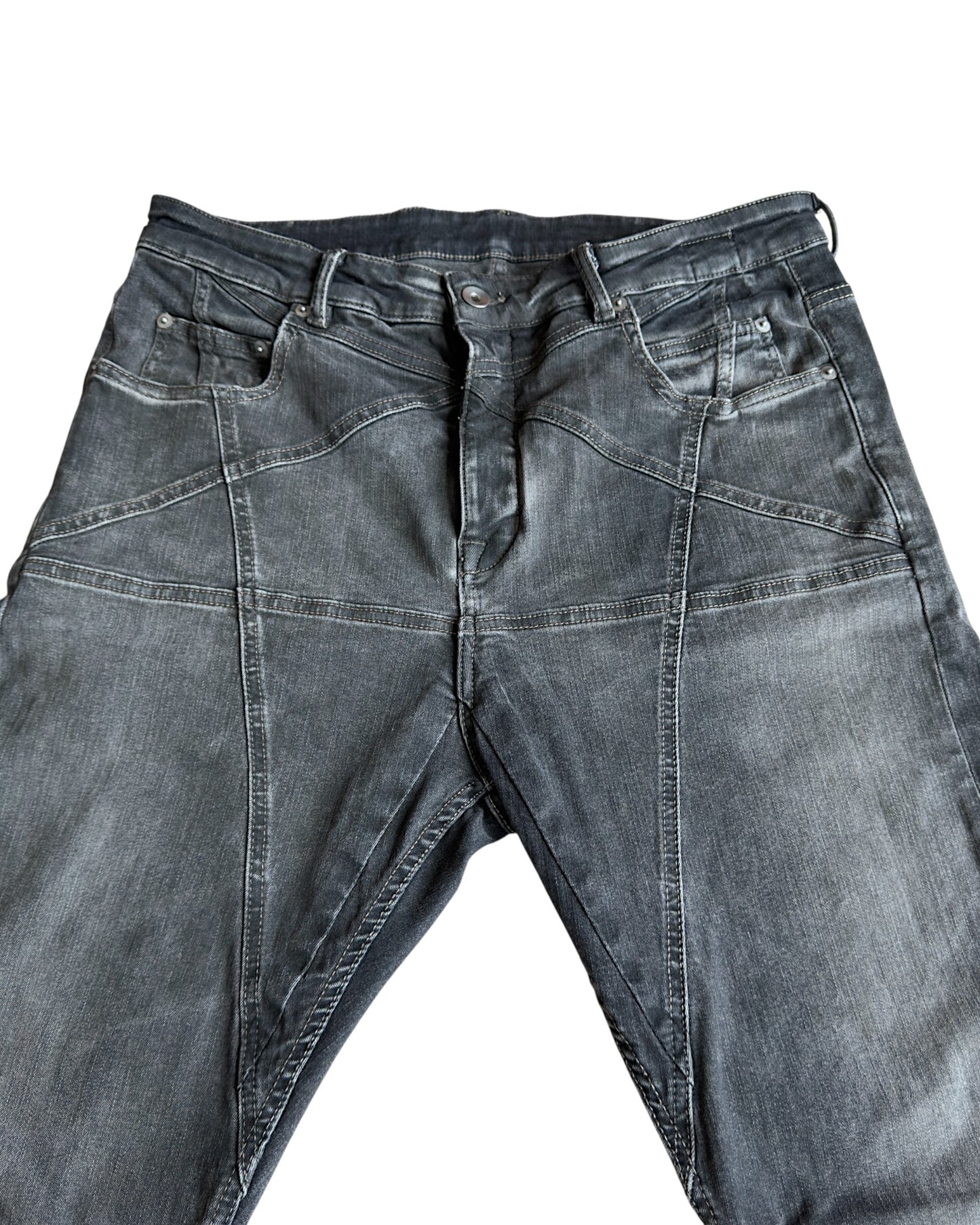 Rick Owens Drkshdw SS2023 Pentagram Dark Dust Detroit Cut Denim Jeans