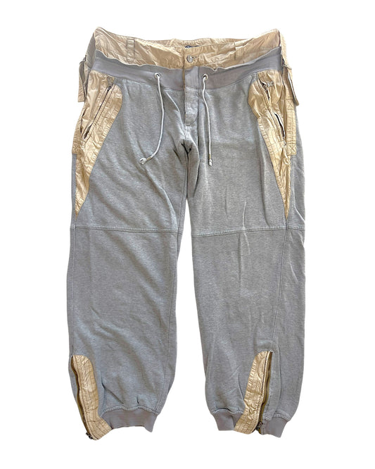 SS2006 Dolce & Gabbana Double Waist Hybrid Sweatpants