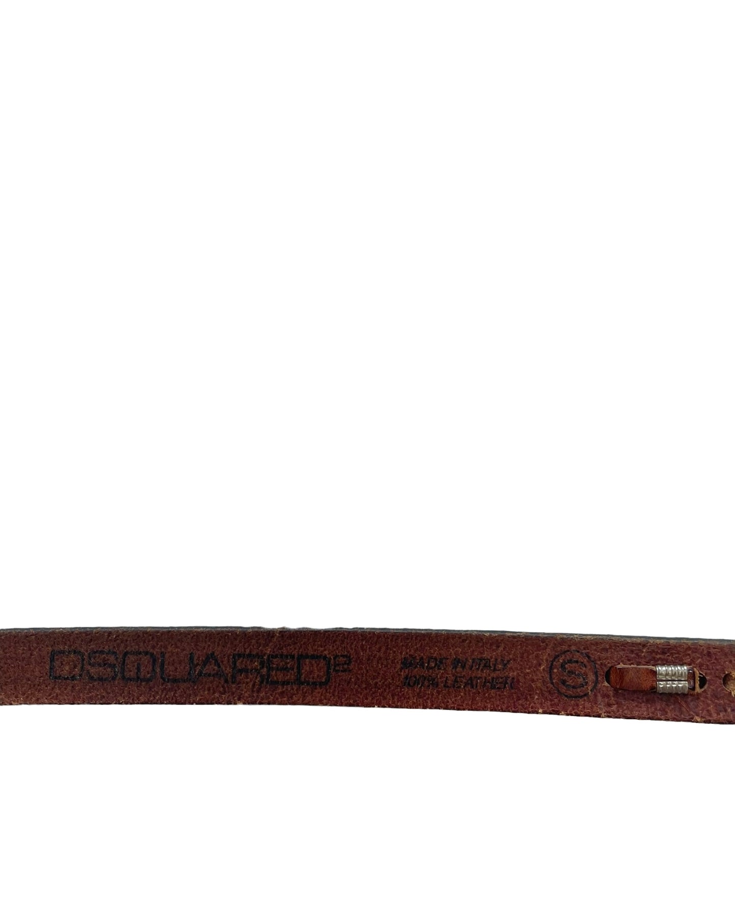 Dsquared2 2000s Buckle Thin Knot Leather Belt