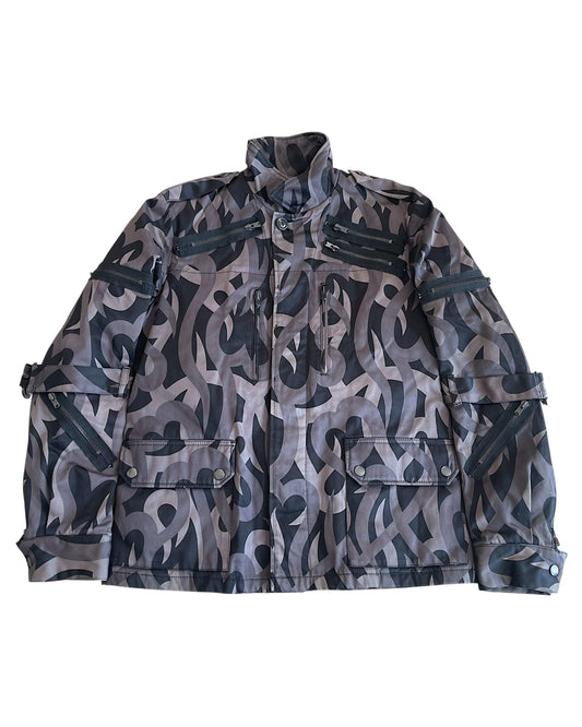 Number (N)ine AW2004 "Give Peace A Chance" Tribal Heart Camo Down Jacket
