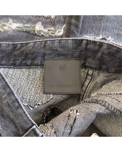 Givenchy AW2023 Moleskin Patch Distressed Boro Repaired Denim Jeans