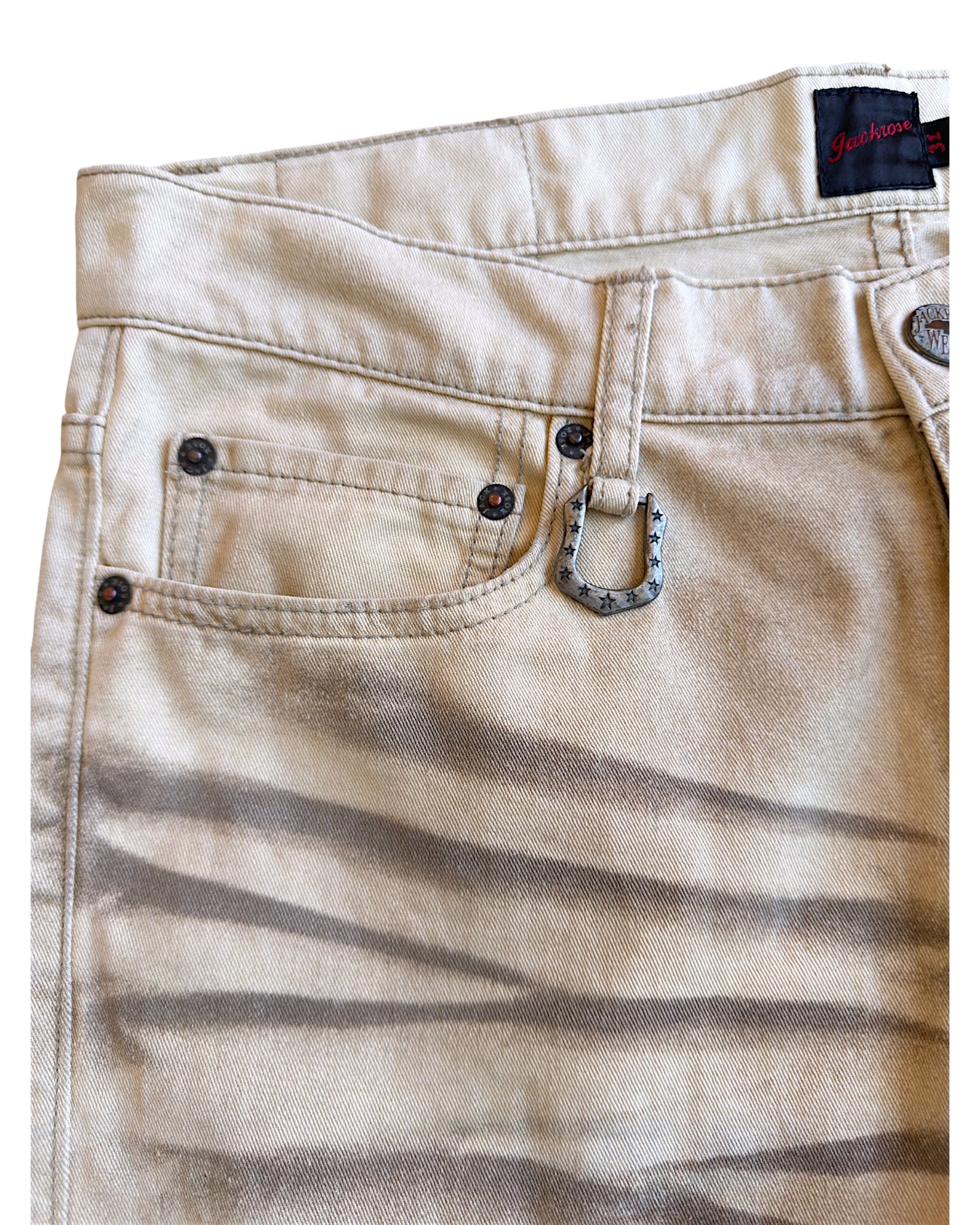 Jackrose Whisker Marble Bootcut Flare Denim Jeans