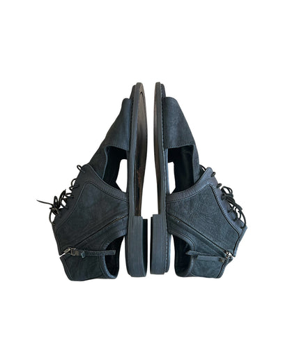 14th Addiction Studded Spike Leather Ankle Sandals