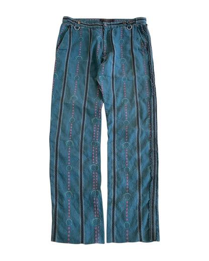 Undercover SS2003 "Scab" Ethnic Tribal Embroidery Pants