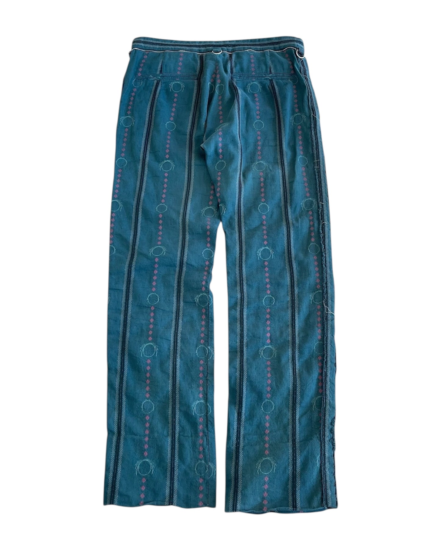 Undercover SS2003 "Scab" Ethnic Tribal Embroidery Pants