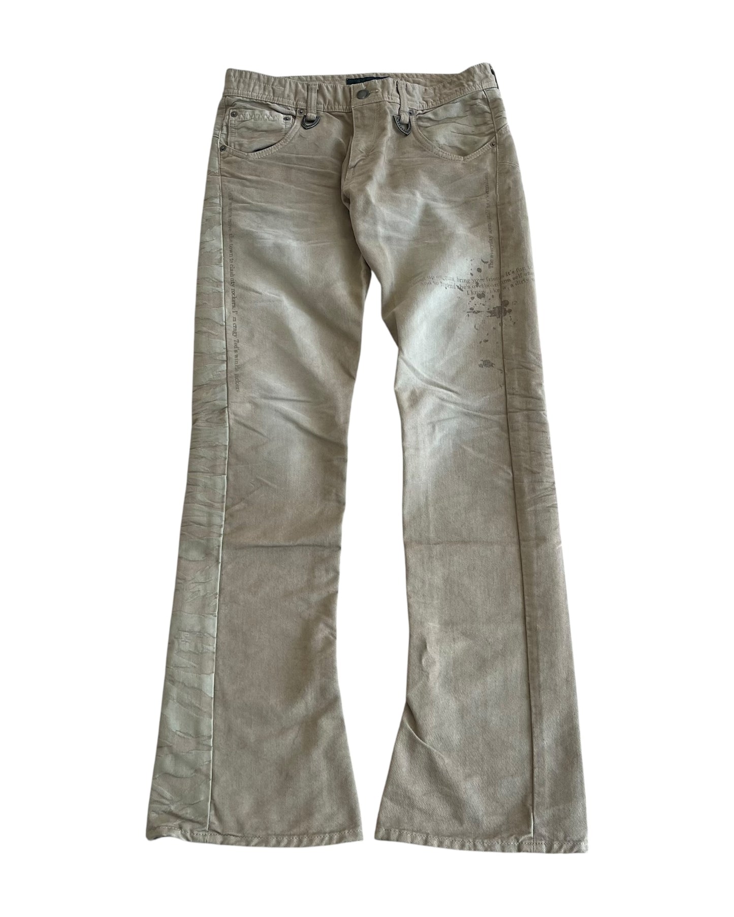 JACKROSE Luv Maison Embossed Tiger Camo Bootcut Flare Pants
